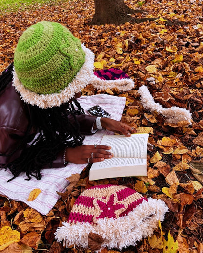 Star Fuzz Beanie Pink & Cream